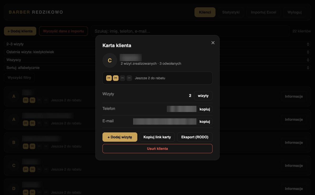 Panel Encore u Igora — karta klienta z programem lojalnościowym i automatyzacjami